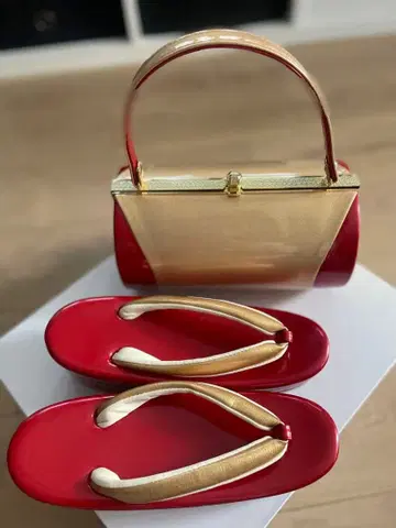 일본 의류용 백과 조리 세트 빨간색 금색