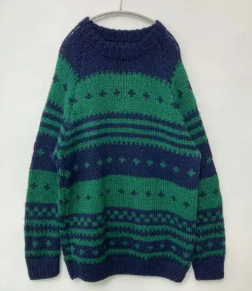 노르딕 무늬 오버사이즈 니트 스웨터