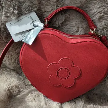 새상품 MARY QUANT 하트 다이컷 2WAY 숄더 (레드)