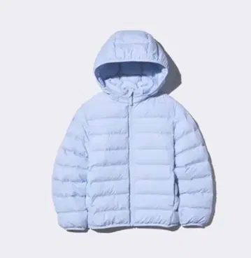 UNIQLO 유니클로 키즈 다운 스카이블루 블루 한국 160