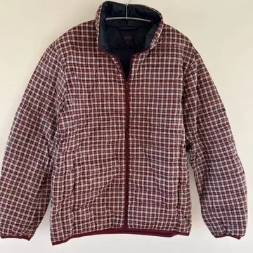 새상품급 유니클로 UNIQLO 다운 자켓 M 사이즈 체크 무늬