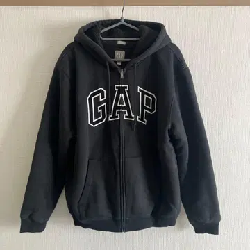 GAP 블랙 보아 안감 풀 집업 후드티 S 사이즈