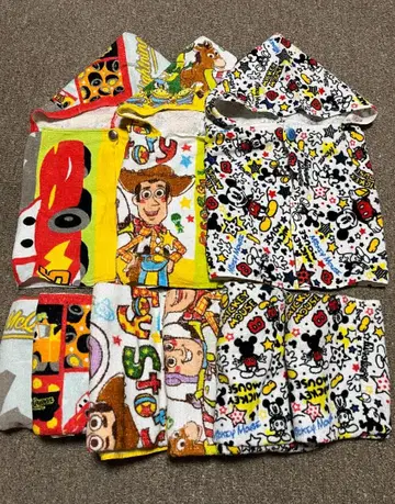 디즈니 타월 원단 판초 9개 세트