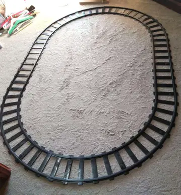 N 게이지 블랙 원형 레일