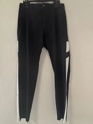 adabat 블랙 슬림핏 팬츠 화이트 스트라인