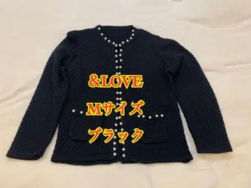 &LOVE 행복과 기품이 넘치는 펄 비쥬 니트 가디건 블랙 M