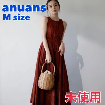 anuans 슬리브리스 롱 원피스 M 사이즈 빨간색