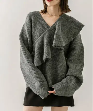 mystic 멀티 컬러 니트 그레이