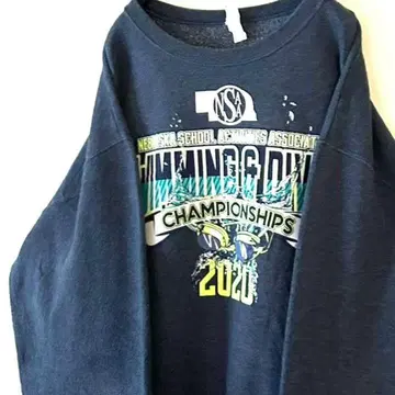 저지 스위밍 다이빙 맨투맨 L 네이비 구제 의류