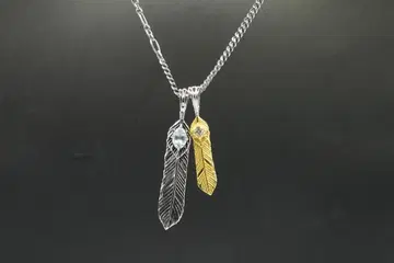 컨디션 최상 아르테미스 클래식 2연 봉황 페더 목걸이 펜던트