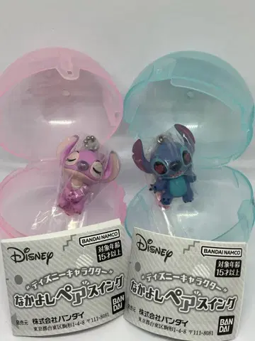 디즈니 캐릭터 다정한 페어 스윙 스티치 엔젤