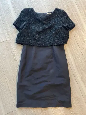 [ Ballsey ] 블랙 무릎 기장 7부 소매 원피스