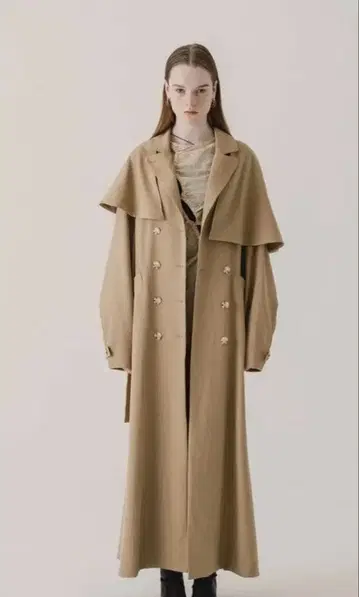 [ Eaphi ] ASYMMETRY CAPE TRENCH COAT
