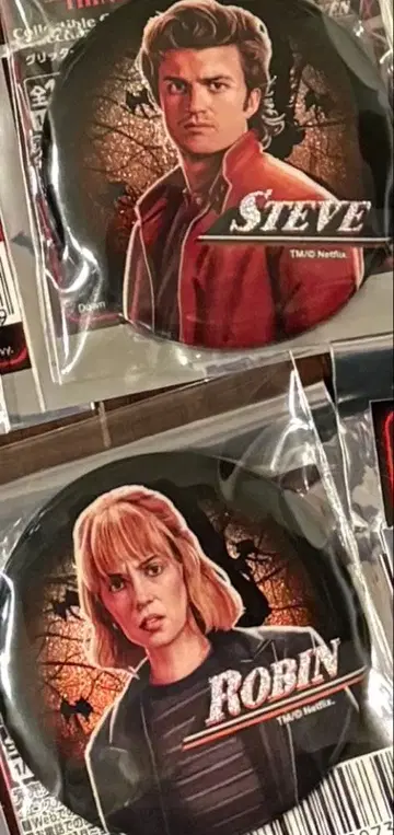 기묘한 이야기 스티브 로빈 캔뱃지 도쿄 코믹콘 한정판