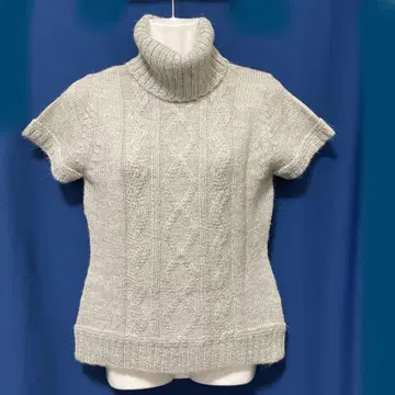 POUR QUOI 반팔 터틀넥 알파카 100% 사이즈 40