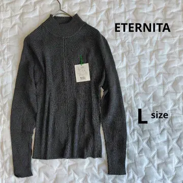 ETERNITA 새상품 택 포함 터틀넥 니트 스웨터 실크 울