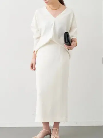 드 트리아세 조젯 하이웨스트 스커트