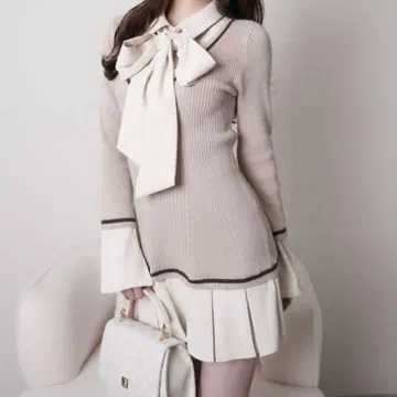 LIP SERVICE 셔츠 도킹 플리츠 원피스 립 서비스