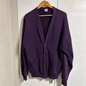 JERZEES 퍼플 가디건 ONE SIZE