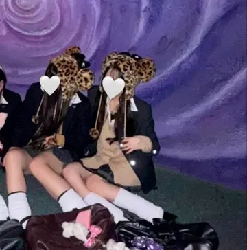 레오파드 무늬 미니 팬캡