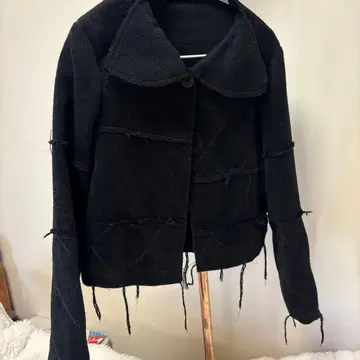 블랙 플리스 자켓 캐주얼