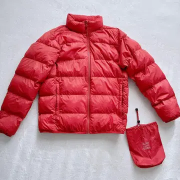 UNIQLO 울트라 라이트 다운 자켓 3D 컷 M 오렌지 방한