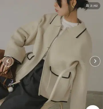 아이보리 노카라 자켓 210nouve