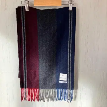 FAIRFAX 캐시미어 100% 머플러 보더 무늬 새상품급