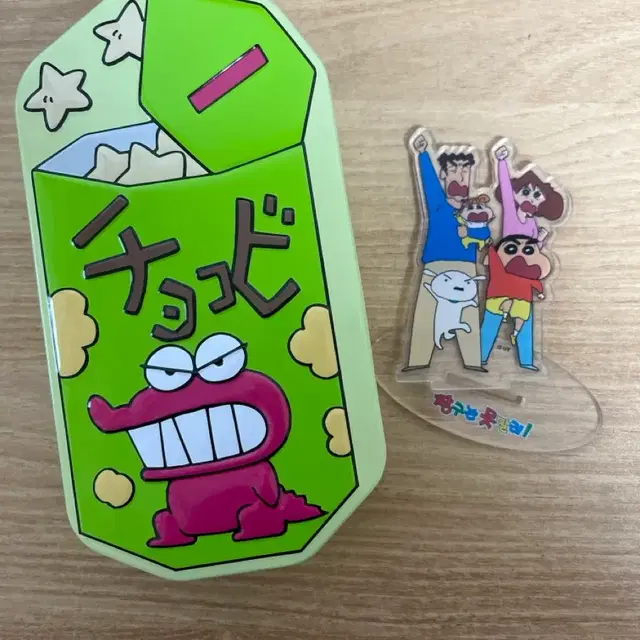 짱구 초코비 틴케이스+아크릴스탠드