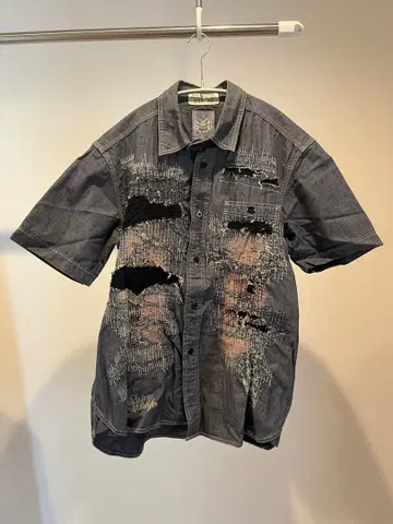 duppies 반팔 셔츠 데미지 가공