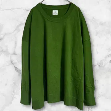 쿠리하라 하루미 그린 오버사이즈 니트 긴팔