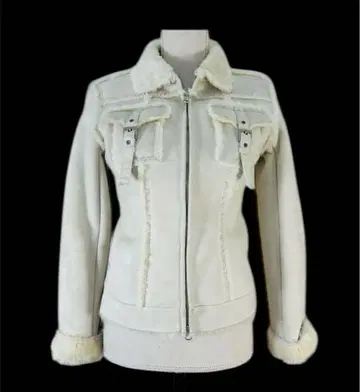 y2k 헤이세이 갸루 페어리 그런지 무스탕 코트 퍼 자켓