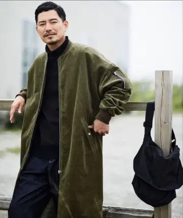 SUNNY CLOUDS 코듀로이 플라이트 코트 (남성용) 노카라 코트