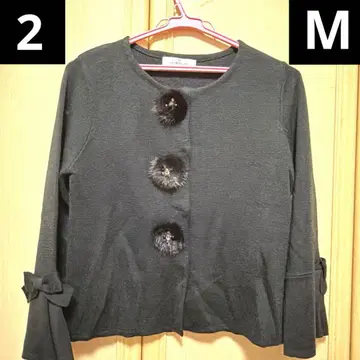 GALLRY VISCONTI 가디건 퍼 모티브 크리스탈