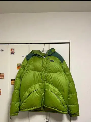 컨디션 최상 07년제 Patagonia 다운 후드티 덧댐 게코 그린