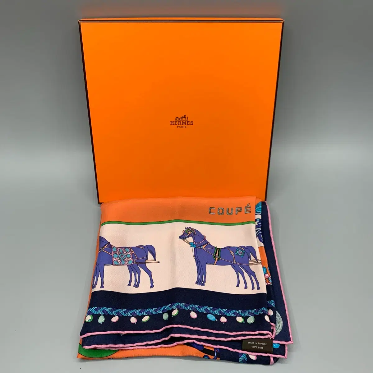 742 Hermes Coupe de Gala Silk Scarf 90