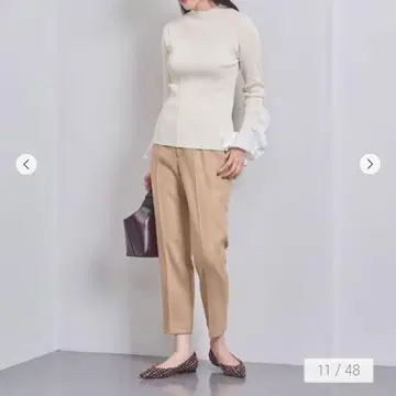 미사용 유나이티드 애로우즈 UNITED ARROWS 베이지 팬츠 36