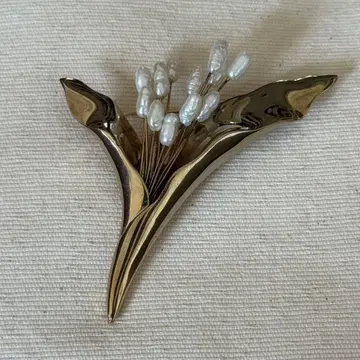 담수 진주 브로치 꽃다발