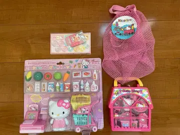 헬로키티 미니 쇼핑 카트 세트 푸치 하우스 덤 포함
