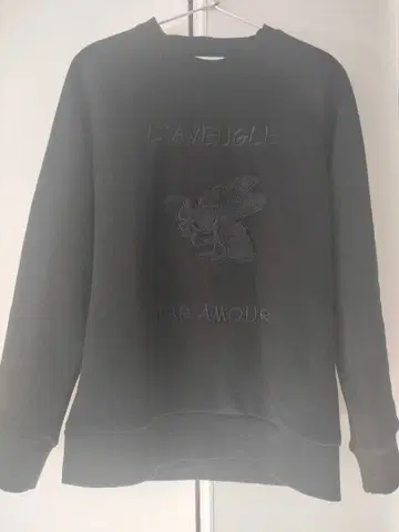 블랙 맨투맨 트레이닝복 벌 자수