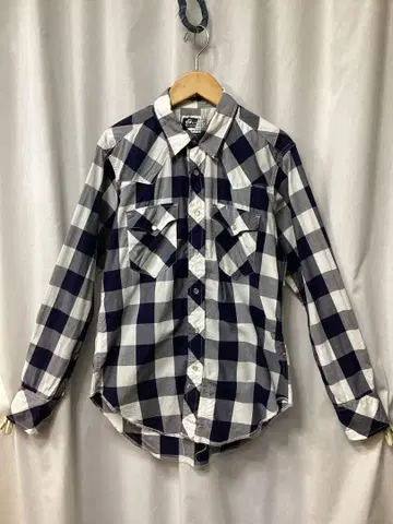 최종 가격 인하 엔지니어드 가먼츠 블록 체크 셔츠