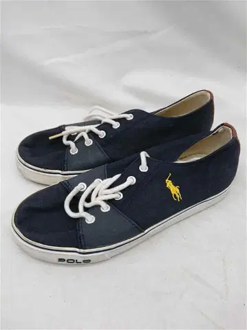 폴로 랄프 로렌 캔버스 스니커즈 네이비 계열 21cm 남성용