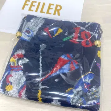 새상품 FEILER 페이러 골프 패턴 복조리 파우치 네이비 미개봉품