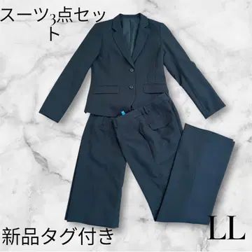 크로스플러스(주) 수트 3세트 블랙 스트라이프 13호