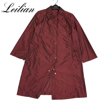 새상품급 Leilian 레리안 빅 사이즈 11 얇은 소재 나일론 롱 코트