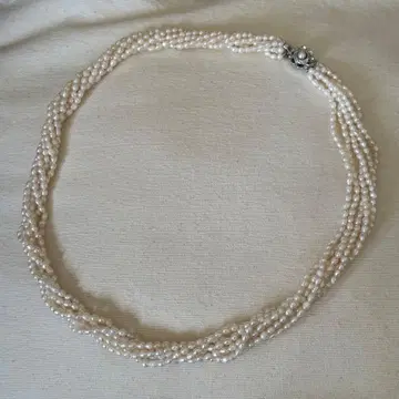 담수 진주 6연 목걸이