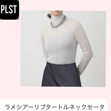 PLST 시어 리브 터틀넥 스웨터