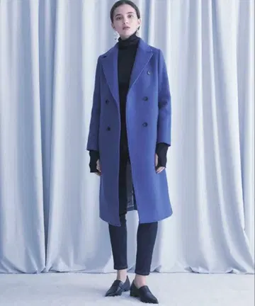 택 포함 시착만 한 상품 세일러 더블 크론피 코트 울 코트 피 코트