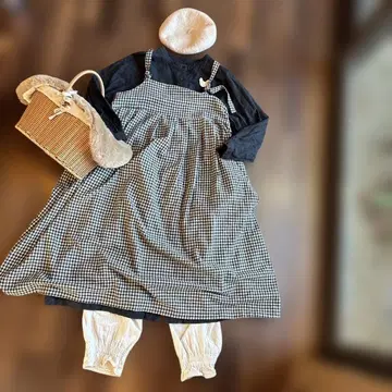 ina 에이프런 원피스