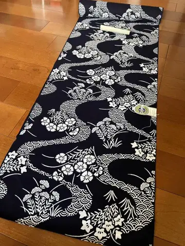 도쿄 본염 유카타 면 100% 여성 구락부 유카타 옷감